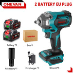 1200N.M Brushless Electric Impact Wrench, 3 Funtion 1/2" Cordless Portable Screwdriver Drill Tools For Makita Battery Pin, ONEVAN