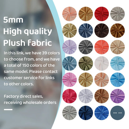 5mm Pile Length Soft Minky Fabric Sewing For Cotton Doll Hair Thicken Encryption Fabric Plush Single Sided Stuffed Animals Toys