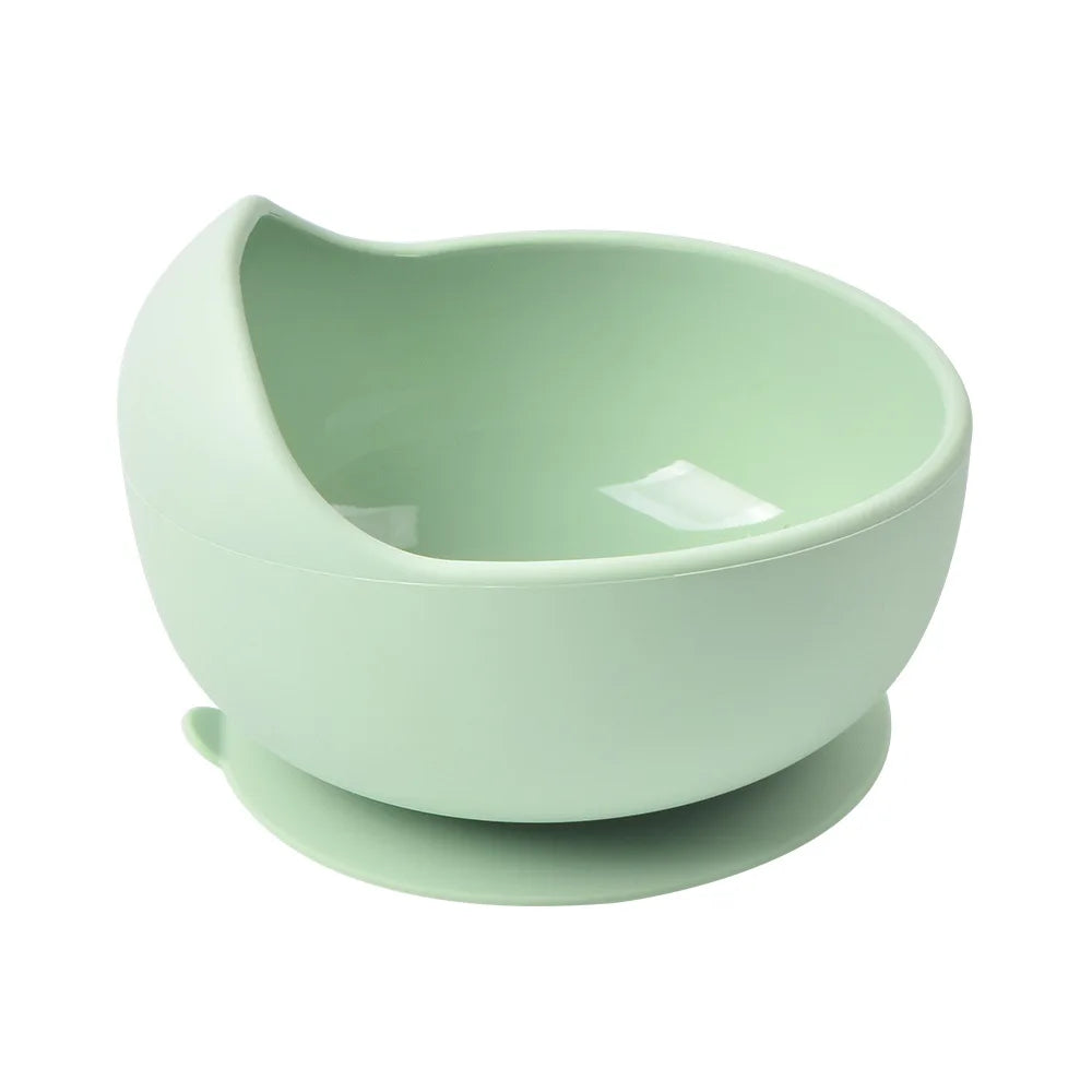 28Colors Baby Silicone Suction Bowls for Kids Waterproof Baby Feeding Tableware Spoon Children Dishes Kitchenware Infant Plates