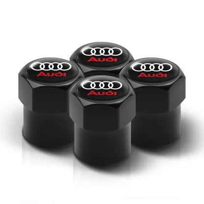 4PCS is suitable for metal wheels, tires, valve markings, and modified accessories of Audi RS SLine S TT A3 A4 A5 A7 A8 A1 A2 A6