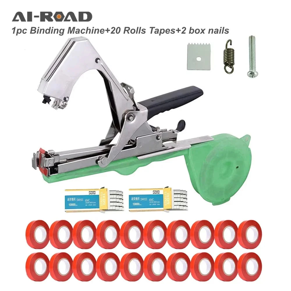 Household Garden Plant Tying Tape Machine Garden Tools Vegetable Fruit Flower Vine Binding Machine Stem Strapping Tape Tool Set