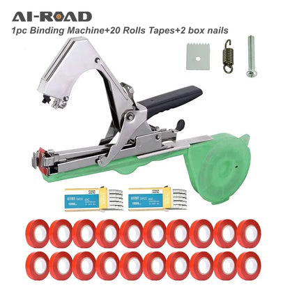 Household Garden Plant Tying Tape Machine Garden Tools Vegetable Fruit Flower Vine Binding Machine Stem Strapping Tape Tool Set