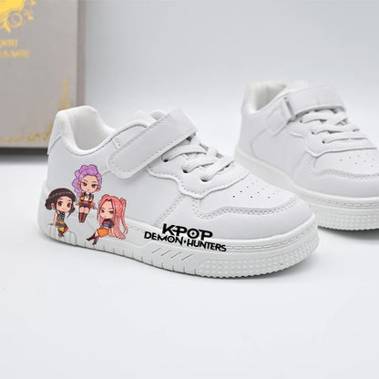 Children's Fashion KPOP Casual Shoes Kids New Design White Sport Shoes Student Boys Girls Anti-slip Outdoor Breathable Sneakers