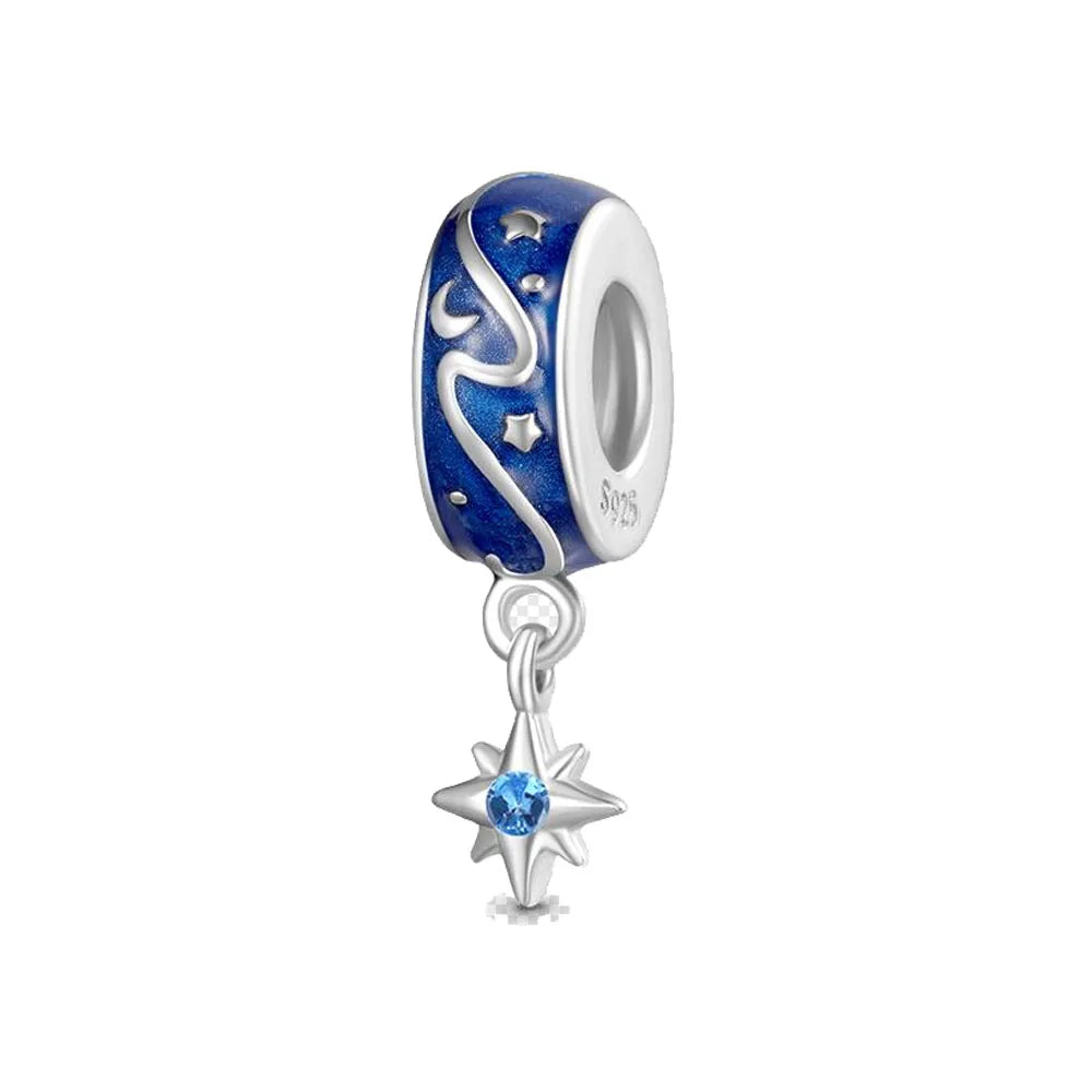 New Hot Selling Blue Pentagram, Butterfly Bead Turtle, Fish Pendant Suitable for European Original Bracelet DIY Exquisite Jewelry