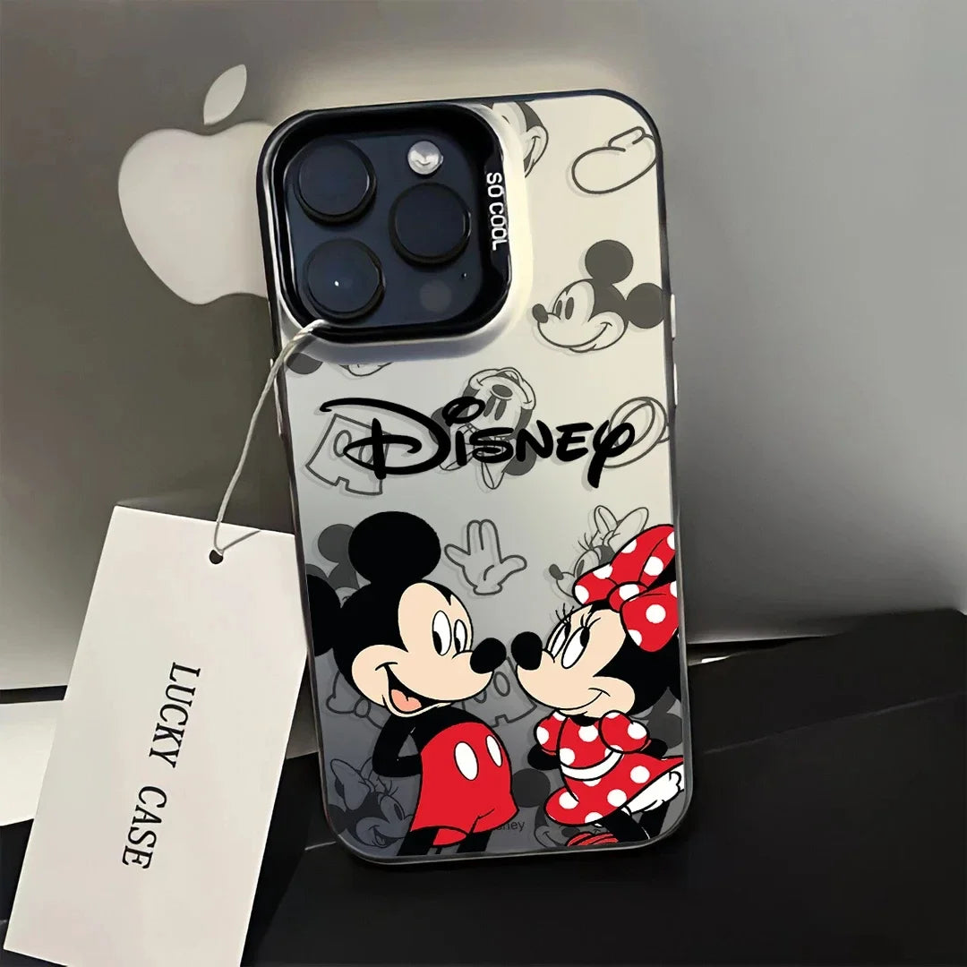 Lovely Mickey Minnie Mouse Cartoon Cute Couple Phone Case For iPhone 16 15 14 13 12 11 Pro Max XR XS Max 7 8 Plus MINI, Y2K Cover