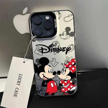Lovely Mickey Minnie Mouse Cartoon Cute Couple Phone Case For iPhone 16 15 14 13 12 11 Pro Max XR XS Max 7 8 Plus MINI, Y2K Cover