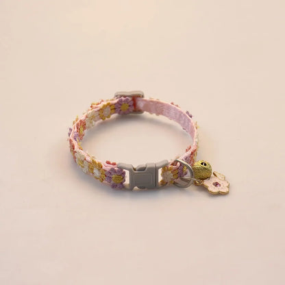 1Piece Adjustable Cat Collar With Pendant Lace Pet Collar Suitable For Small Cats and Dogs Cat Collar Personalized Accessories
