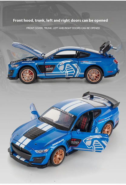 1:32 Ford Mustang Viper GT500 Supercar Alloy Diecast Model Decorative Trendy Ornaments Computer Desktop Ornaments Gift For Boys