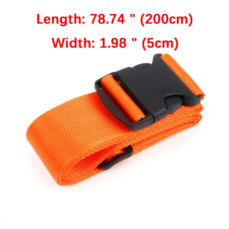 Straight Shaped Luggage Straps for Suitcase, Polyester Luggage Belt with Adjustable Release Buckle Travel Accessory