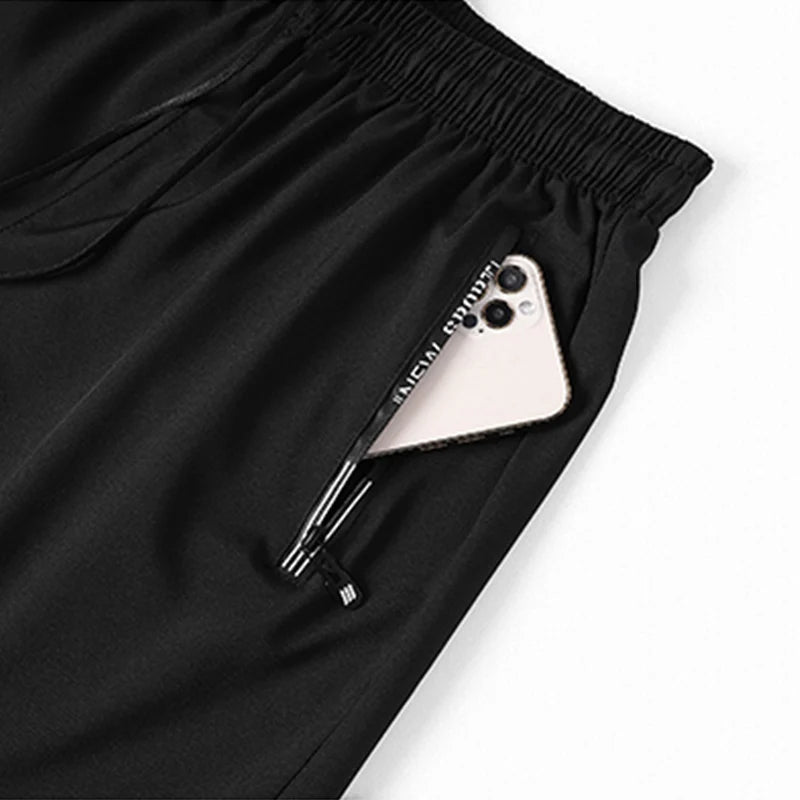 Men Plus Size Shorts, Summer Pants, Work Trousers, Men Quick-drying Loose Fit Sports Fitness Sweatpants