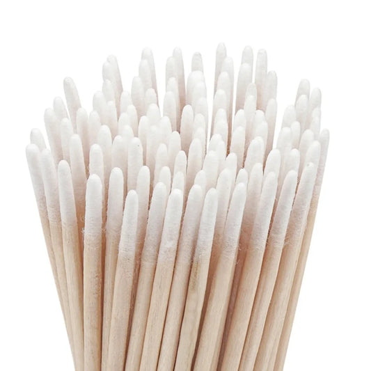 100/300 /500Pcs Disposable Ultrasmall Cotton Swab Brush Lint Free MicroWood MakeupBrushes Eyelashtattoo clean,Tattoo accessories