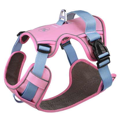 Mesh Breathable Dog Harness, Nylon Reflective Dog Harnesses Vest, Durable Pet Training Vest, Adjustable for Small Medium Large Dogs