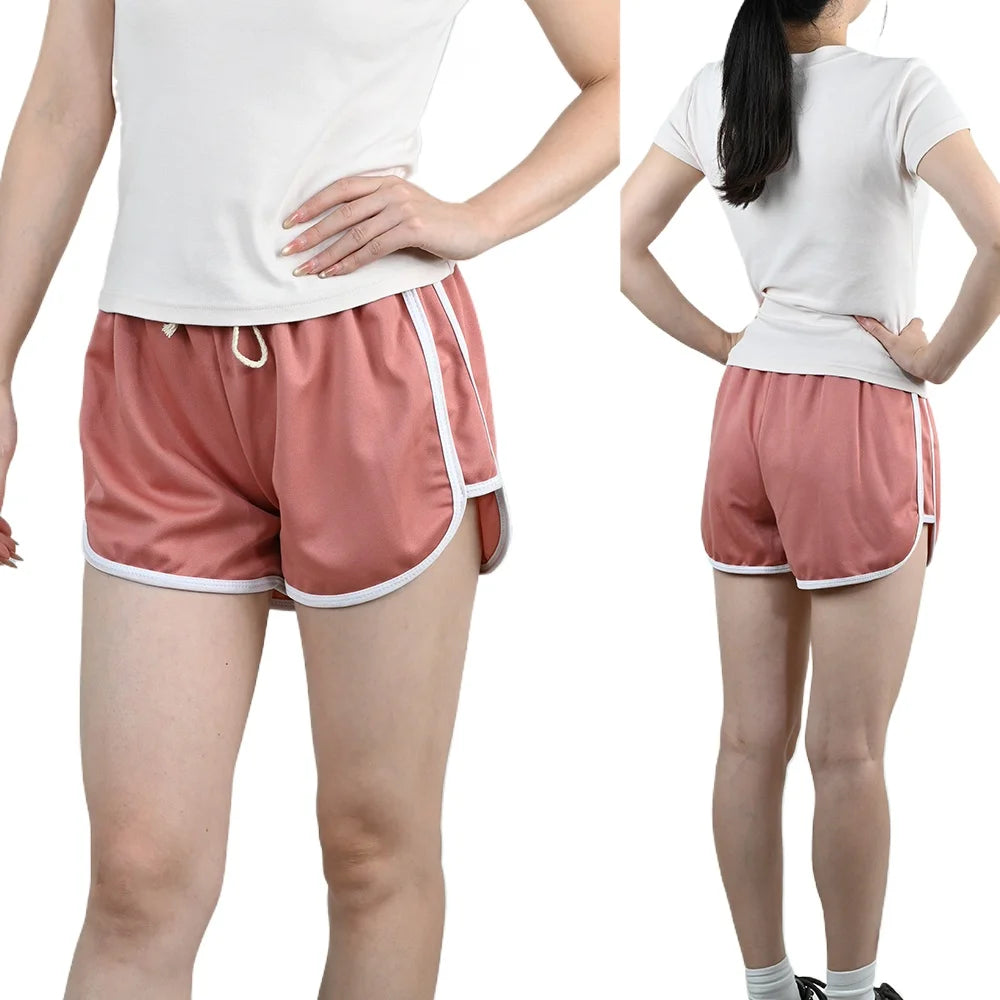 Pantalones cortos elásticos de verano para mujer, informales, de fitness, de correr, deportivos, transpirables, talla grande