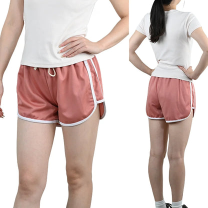 Pantalones cortos elásticos de verano para mujer, informales, de fitness, de correr, deportivos, transpirables, talla grande
