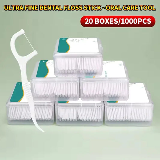 1/3/6/20 Boxes Disposable Plastic Toothpick Dental Floss High-Tension Smooth Dental Floss Stick Portable Dental Floss Box