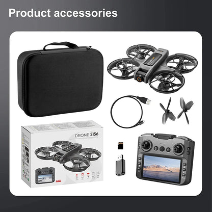 Upgrade S156 Drone 8K HD Dual Camera 3 Battery 5G WiFi FPV Brushless Motors Optical Flow Hover Obstacle Avoidance GPS Four-Axis Drone
