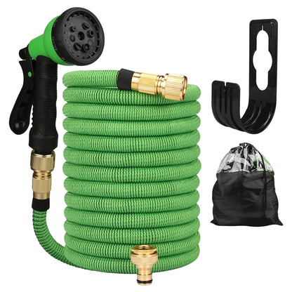 Garden Water Hose Expandable Double Metal Connector High Pressure PVC Reel Magic Water Pipes for Garden Farm Irrigation Car Wash