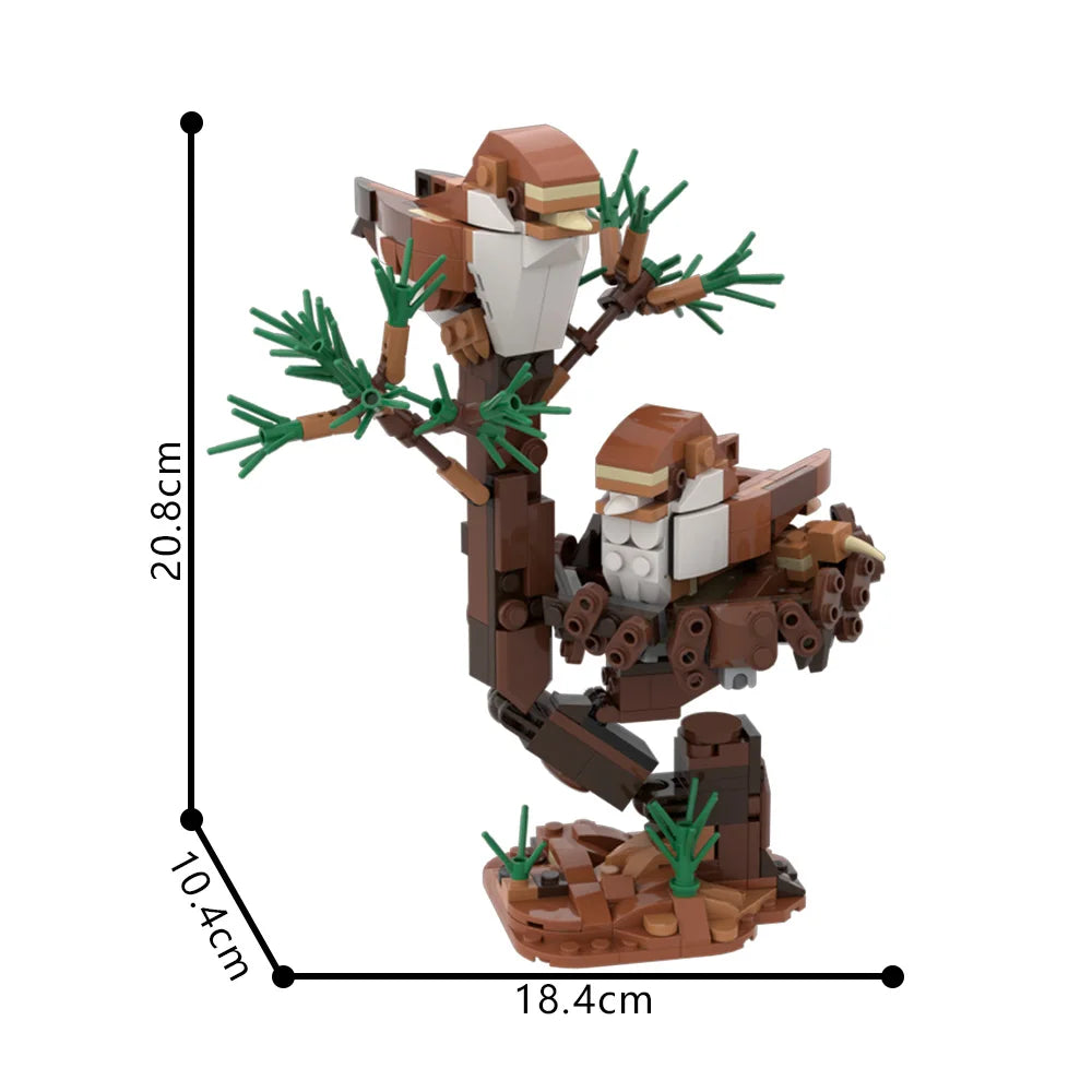 MOC Raven Model Building Blocks Sets Clever Raven Black Bird 3D Home Ornament Brick STEM Toy Adult Valentine's Day Gift