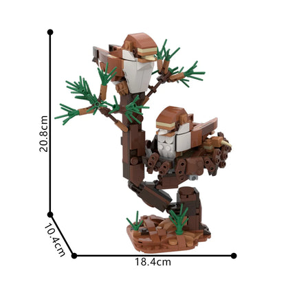 MOC Raven Model Building Blocks Sets Clever Raven Black Bird 3D Home Ornament Brick STEM Toy Adult Valentine's Day Gift