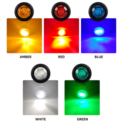 10/20 PCS Mini Round LED Side Marker Light High Brightness 12-24V Truck Trailer Auto Indicators Clearance Light Universal