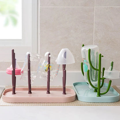 Baby Tree-shaped Milk Bottle Drain Rack, Dust-proof Milk Bottle Holder, Cup Drain Rack Easter Gift