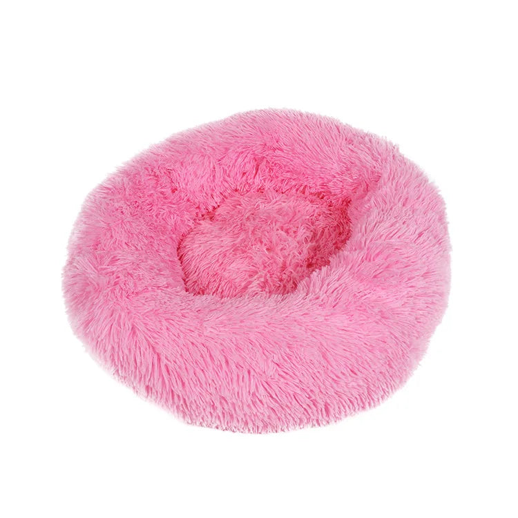 40-90cm Round Pet Bed for Large Dog Bed Super Soft Cat Bed Long Plush Dog House for Medium Dog House Winter Warm Sleeping