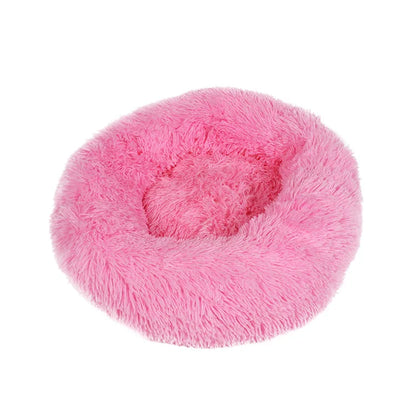 40-90cm Round Pet Bed for Large Dog Bed Super Soft Cat Bed Long Plush Dog House for Medium Dog House Winter Warm Sleeping
