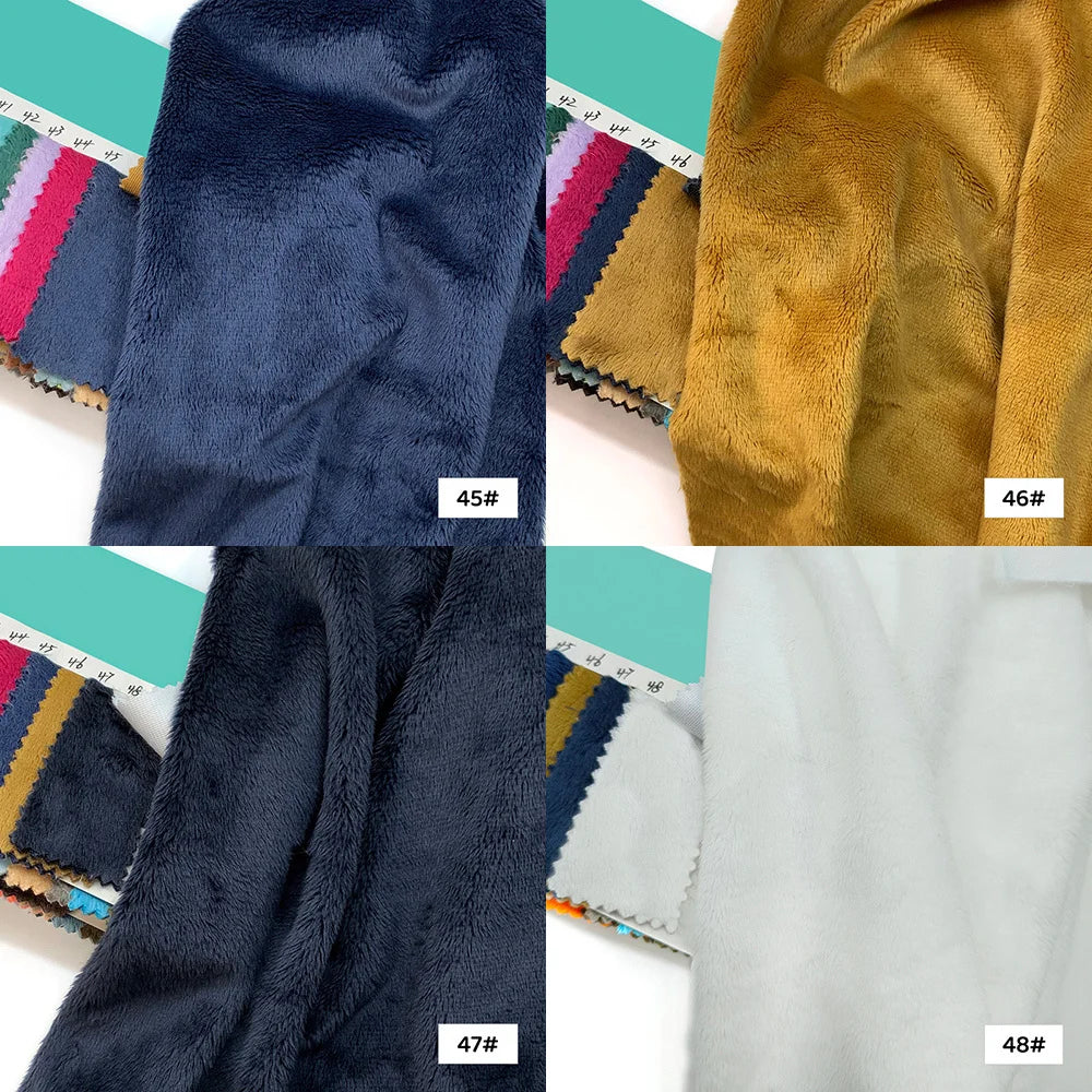 45x50cm 34~66# Plush Fabric For Sewing 5mm Pile Length 100 Polyester Hair Material For Popular Cotton Dolls DIY Handmade Fabric