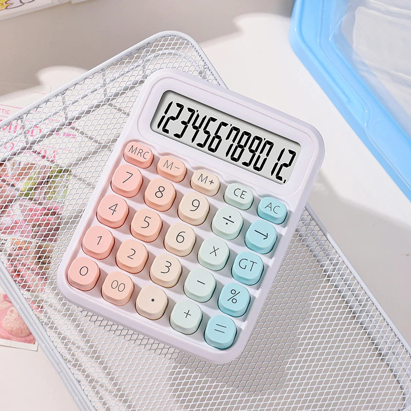 Calculator with Dual Power Supply, 12 Digits, Electronic Calculator, Home, Office, School, Financial, accounting Tools