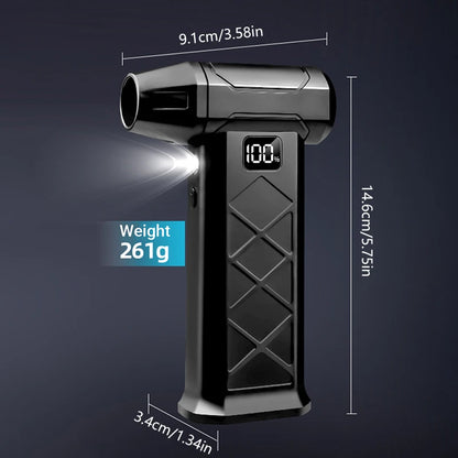 2026 New Turbo Jet Blower 800000RPM Brushless Motor Outdoor Powerful Air Blower Handheld Blower Rechargeable Thrust PC Tool
