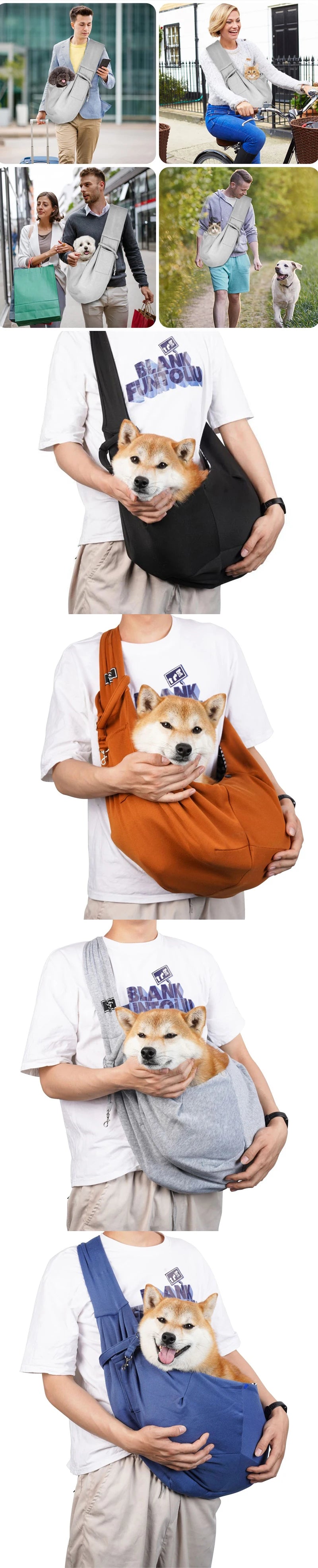 Outdoor Travel Shoulder Bags for Pets, Dog Carrier Bag, Puppy Sling Bag, Pet Carrying Supplies