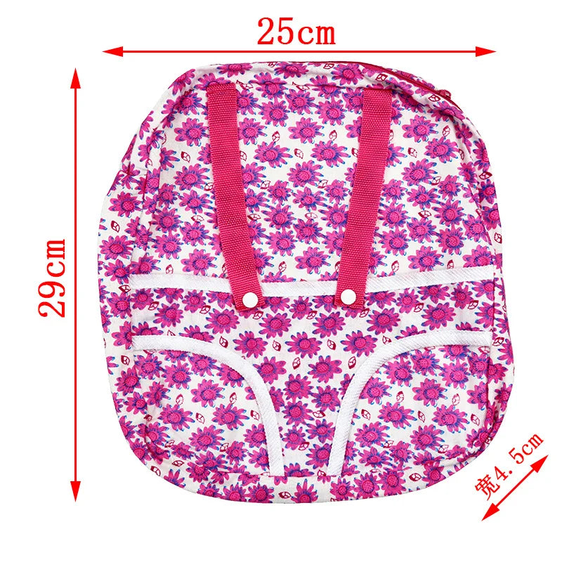 Doll accessories for 15-17 inch newborn doll backpack, seat towel, blanket, toy diaper, panties bag