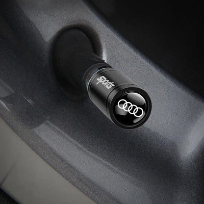 4pcs Aluminum Alloy Styling Car Wheel Tire Air Valve Caps Accessories For Audi Sline A1 A2 A3 A4 A4L A5 A6 A7 A8 A8L TT Q1 Q2 Q3