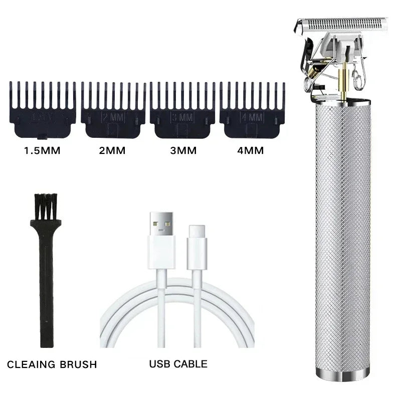Electric Hair Clipper for Men Professional Barber Shaver Beard Trimmer Dragon Buddha Design Body Hair Cutting Machine USB