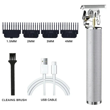 Electric Hair Clipper for Men Professional Barber Shaver Beard Trimmer Dragon Buddha Design Body Hair Cutting Machine USB