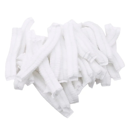 100pcs/Pack Disposable Hair Head Covers Net Bouffant Dustproof Anti Dust Caps Breathable Shower Bathing Hats Kitchen