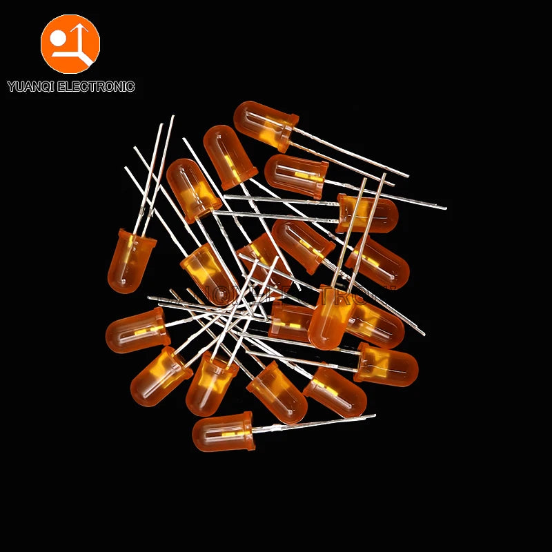 5mm LED Diode, F5 Assorted Kit, White Green Red Blue Yellow Orange Pink Purple Warm White, DIY Light Emitting Diode