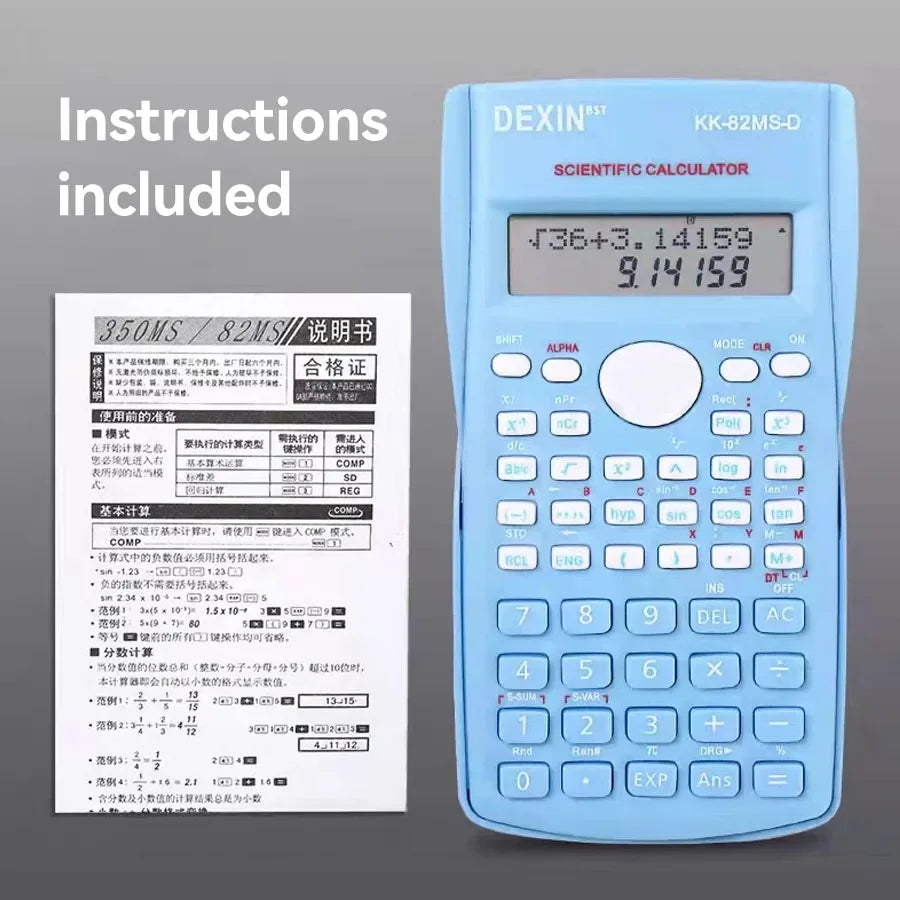 Multifunctional Scientific Calculator for Students, Simple Portable Large Screen Function Calculator, Stationery for School and Office