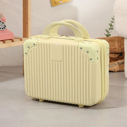 14-inch Lightweight Mini Travel Suitcase Cosmetic Box Waterproof Hand Luggage Organizer Makeup Case Portable Small Boarding Case