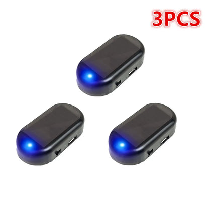 1/2/3/5X Car Fake Security Light Solar Powered Simulated Dummy Alarm Wireless Warning Anti-Theft Caution Lamp LED Flashing Light
