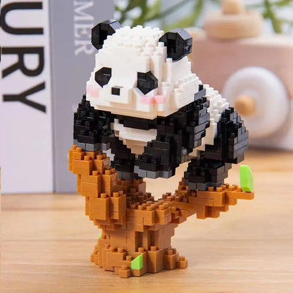 Creative DIY Assemable Animal Cute MINI Chinese Style Animal Panda Building Block Educational Boy Toys For Children Model Bricks