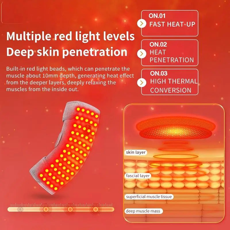 Red Light Therapy Heated Elbow Sleeve | Relieves Joint & Arm Pain, Arthritis | Heating & Massage Function Relieves Arm Numbness