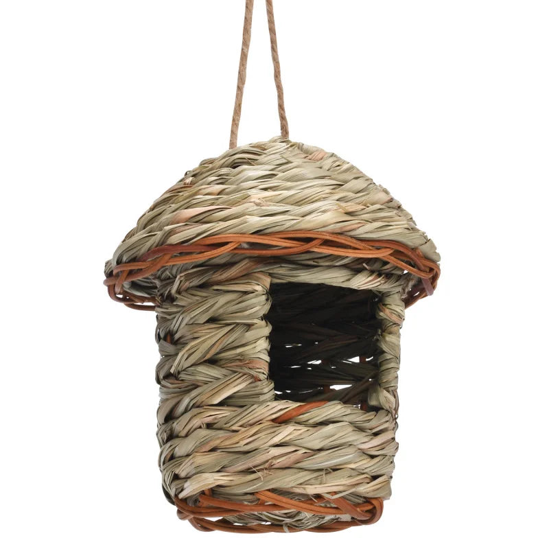 Outdoor Ecological Handmade Straw Parrot Bird Nest Creative Birdcage Ornament Supplies Garden Decoration Birdhouse Pastoral Style