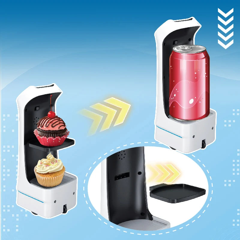 Novel remote-controlled car toys, electric food delivery robots, small item transportation games funny surprisest Christmas gift