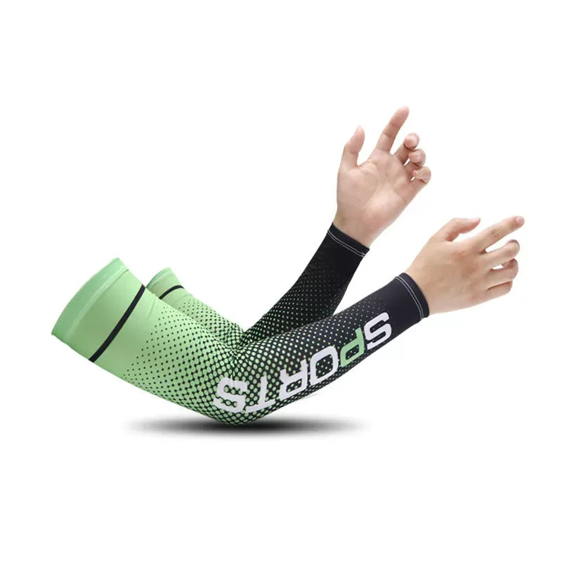 Ice Silk Arm Sleeves UV Protection Anti-Slip Sunscreen for Men & Women Cooling Summer Outdoor Sports Sleeve for Cycling