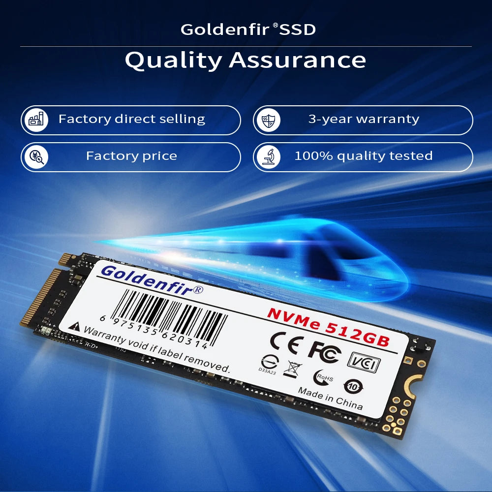 M2 SSD NVMe 256GB, Goldenfir M.2 PCIe 128GB 120GB 512GB 1T, Solid State Disk 2280, Internal Hard Drive for Laptop Desktop TLC/QLC