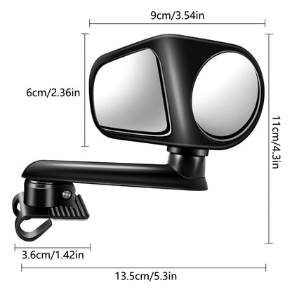 2Pcs, Car Rearview Mirrors, 360° Blind Spot Mirror, Adjustable Rotatable Convex Wide-angle Clear Rearview Safety Mirror Accessories