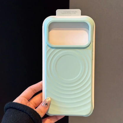 Shockproof Water Ripple Magnet Case For iPhone 17 Air 16 15 14 13 Pro Max Plus For Magsafe Candy Silicon Protective Velvet Funda