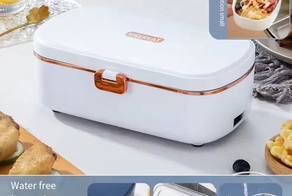 Electric Lunch Box Portable Food Warmer Water-Free Bento Box Stainless Steel Food Warmer Office Food Lunch Box Electric Heater