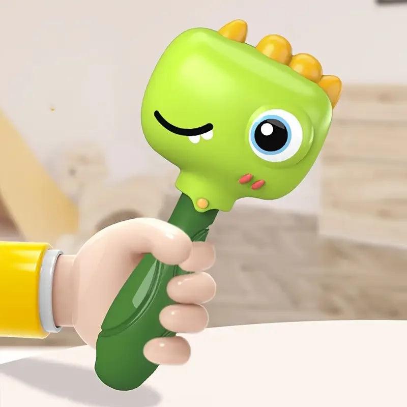 Cartoon Rattle, Newborn Sensory Grasp Toy, Chew-Safe Early Ed Handbell for Xmas & Bday Bite and Chew Toy Festival Gifts